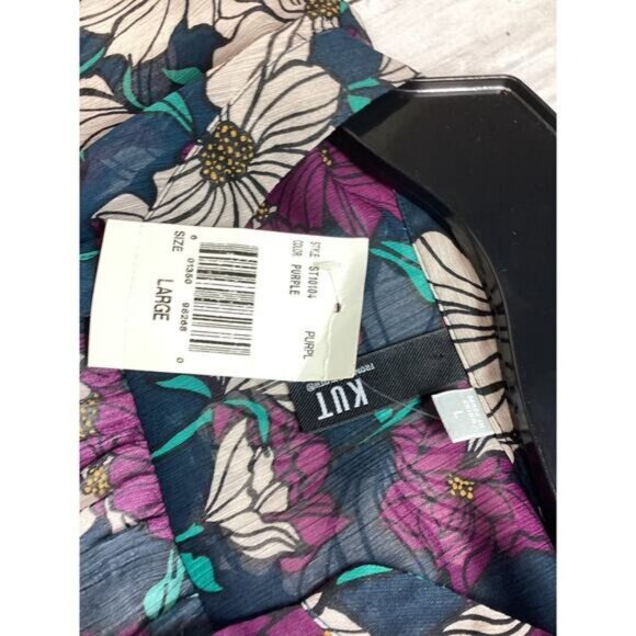 Acubi mermaidcore fairycore KUT From The Kloth Women Floral Shirt Large - Picture 4 of 5